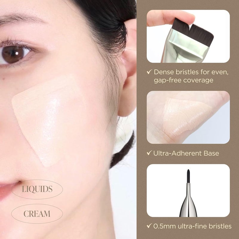 Piccasso Korean Brush FB11 Spatula Brush – Professional Foundation Brush for Liquid Makeup, Flat and Soft Bristles for Seamless Application, Ideal for Liquid Foundation and Cream Face Makeup - Image 2